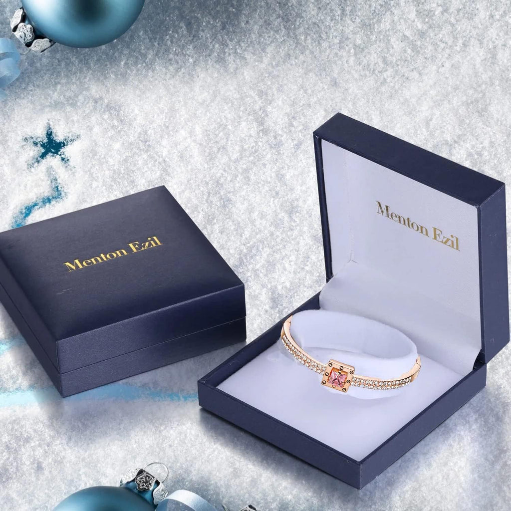 Fasion Jewelry Spiritual Guidance Bangle Bracelets for Women 18K Gold Plating Adjustable Bracelets with Crystal for Wife Girlfriend or Mothers,